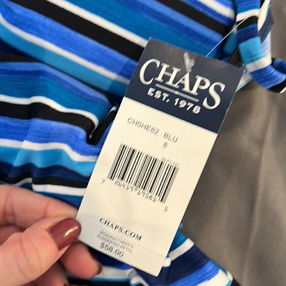 Chaps Tankini Swimsuit Top Size 8 - Picture 8 of 11
